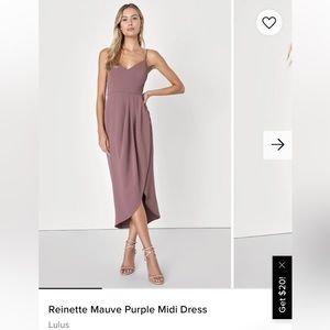 Lulu’s Reinette Mauve Purple Midi Dress